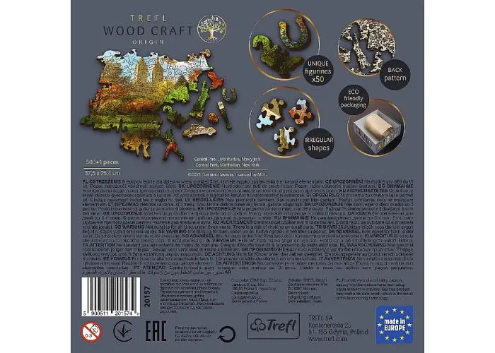 Пазл Trefl дерев'яний фігурний Центральний парк Манхеттен Нью-Йорк США 500+1 ел. (20157) - фото 6