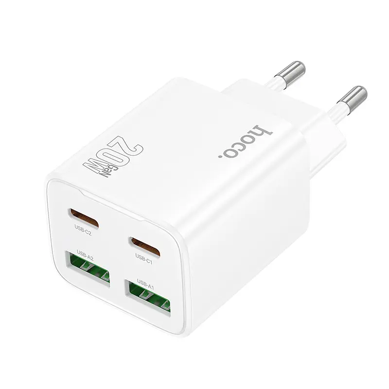 МЗП Hoco N55 Fundador PD20W four-port (2USB-A/2C) White - фото 2
