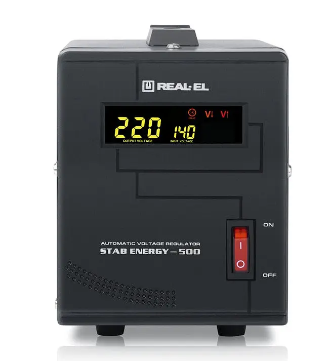 Стабілізатор REAL-EL Stab Energy-500 Чорний