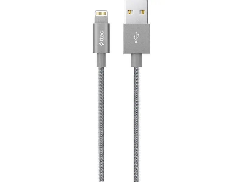 Кабель Ttec USB - Lightning 1.2м Space Gray MFi (2DKM02UG)
