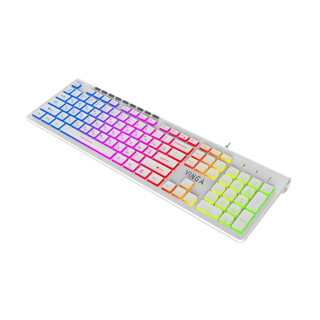 Клавіатура Vinga KB-460 White USB (KB-460 ) (KB-460 White) - фото 2