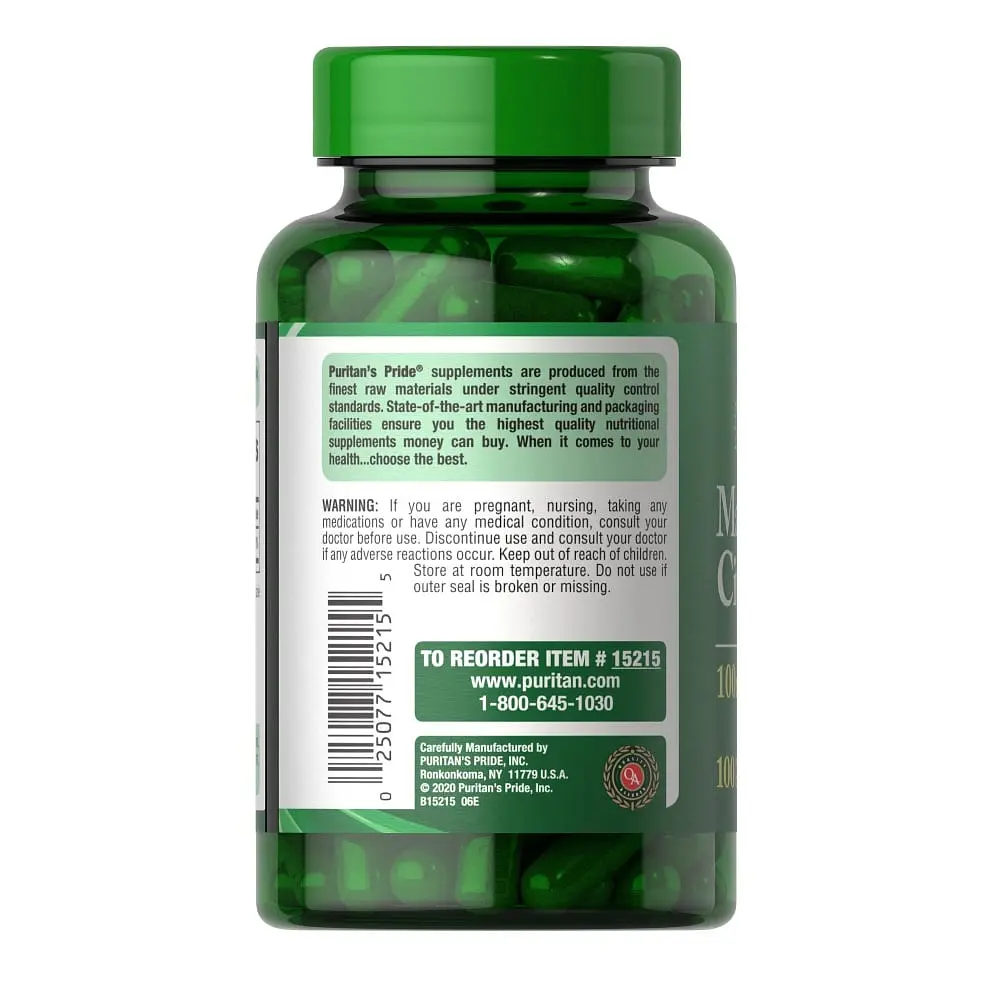 Вітаміни та мінерали Puritan's Pride Magnesium Citrate 100 mg, 100 капсул - фото 3