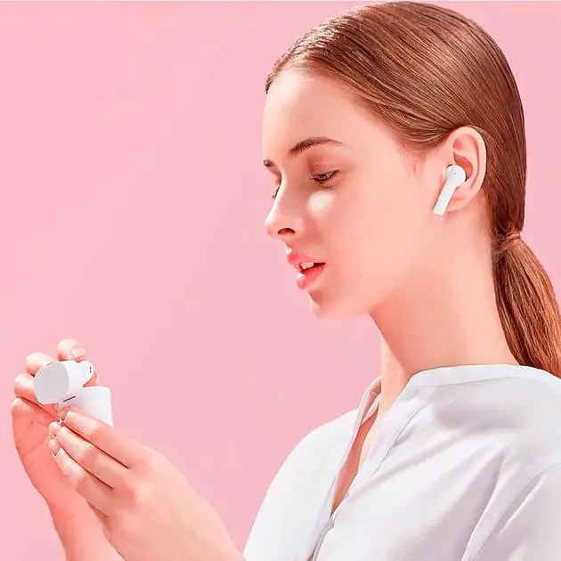 Беспроводные наушники Haylou T33 MoriPods, IPX4, ANC, BT5.0, 35mAh, 310mAh, 6h, TWS Earbuds White EU - фото 4