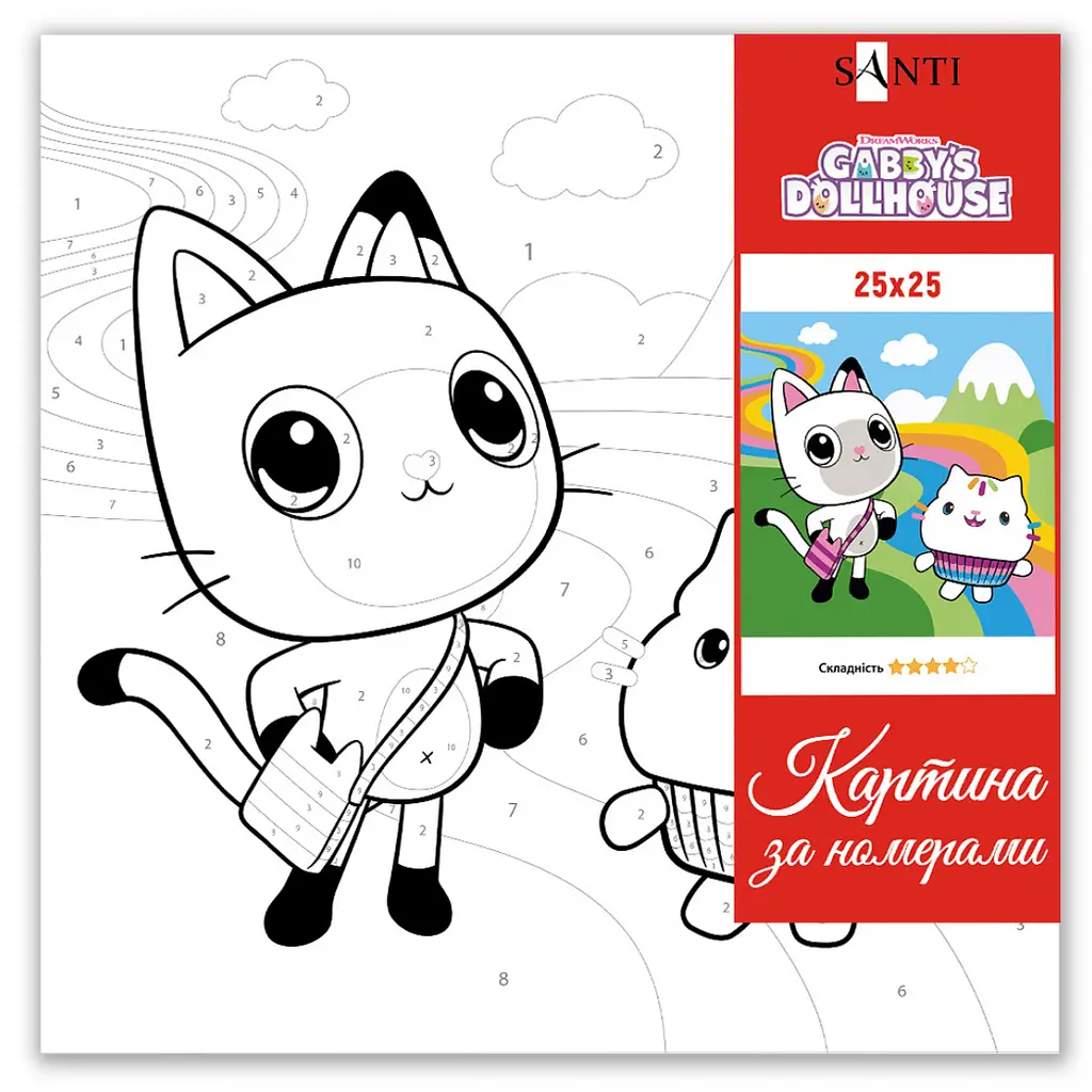 Картина за номерами Santi Gabby Dollhouse. Kitten friends 25х25 см (955655) - фото 2