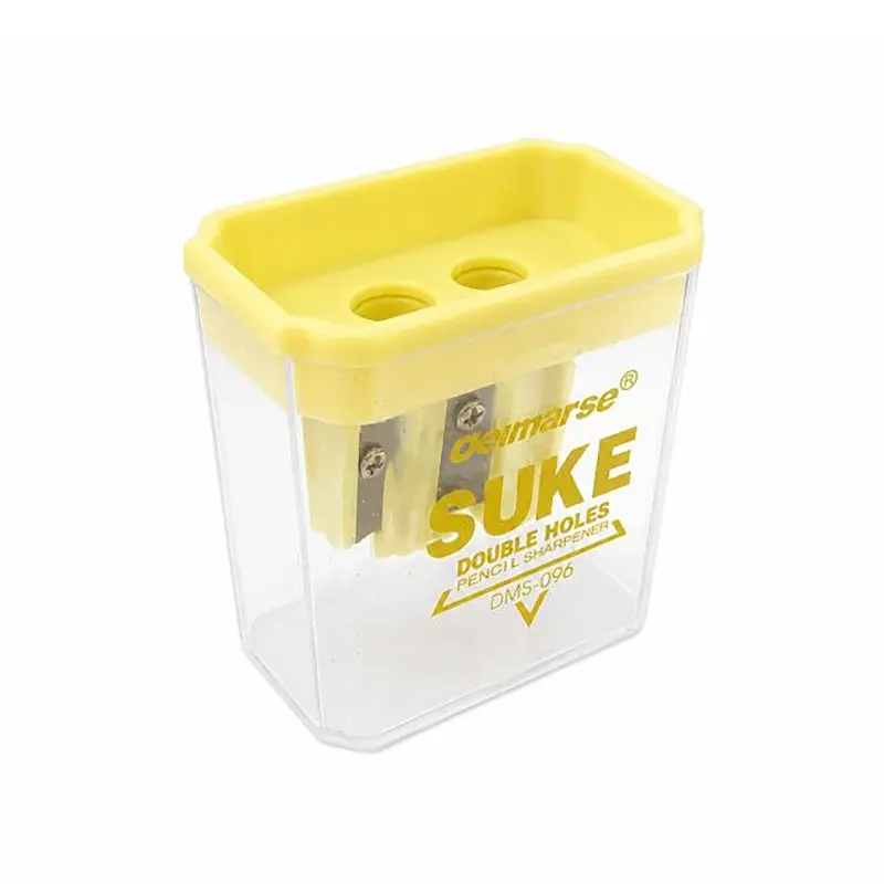 Подвійна точилка для олівців із контейнером Bambi DMS-096(Yellow)
