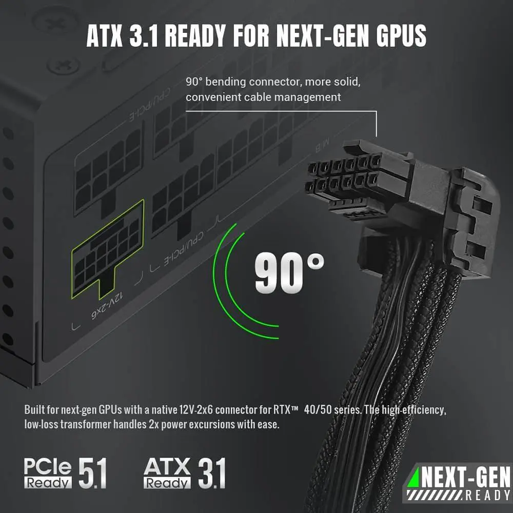 Блок питания GameMax GS 850G V25 850W SFX 80+ Gold (GS 850G V25) - фото 9