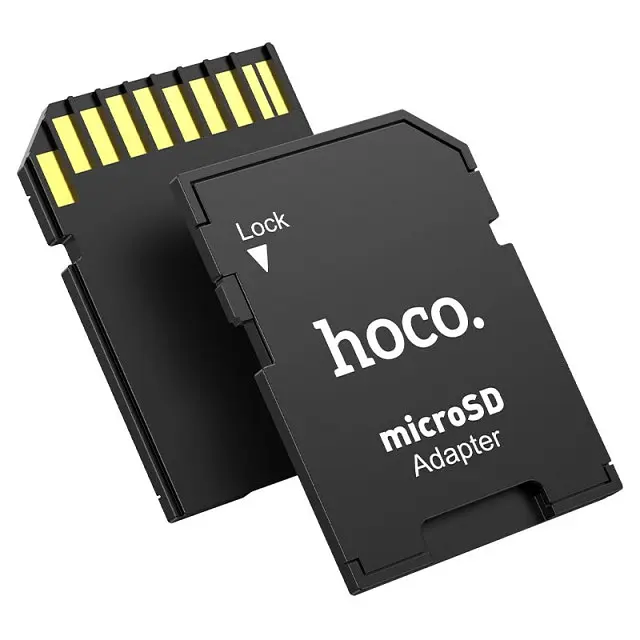 Адаптер для карт памяти Hoco HB22 TF to SD card holder черный - фото 3