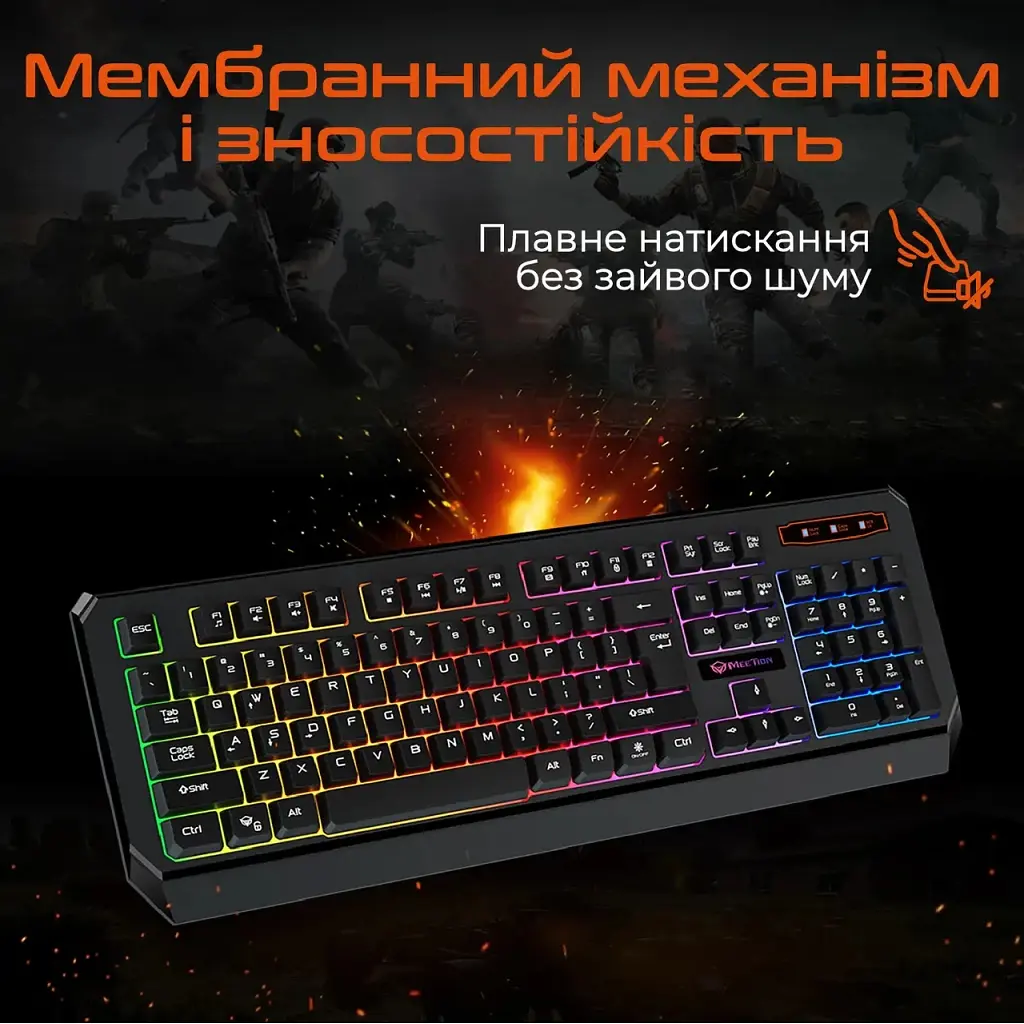 Клавіатура Meetion K9320 USB UA Black (MT-K9320-A-RUA) - фото 3