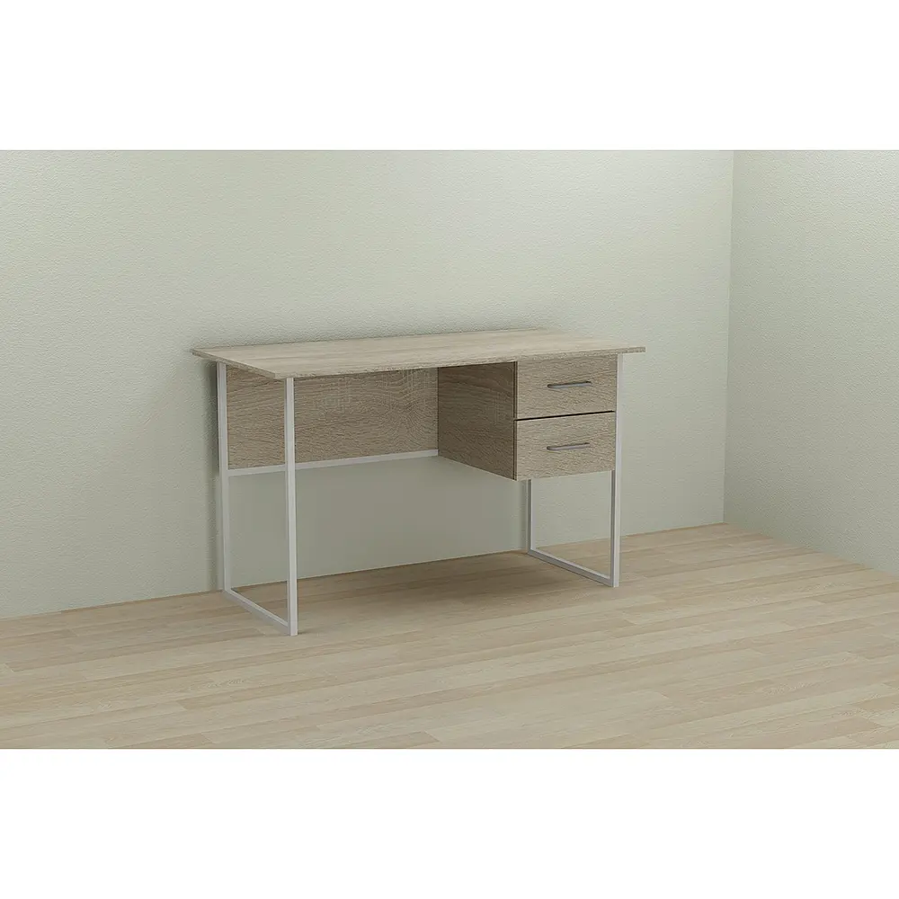 Компьютерный стол Ferrum-decor Таккота 75x100x70 белый ДСП Дуб Сонома 16мм (FRD-102109) - фото 3