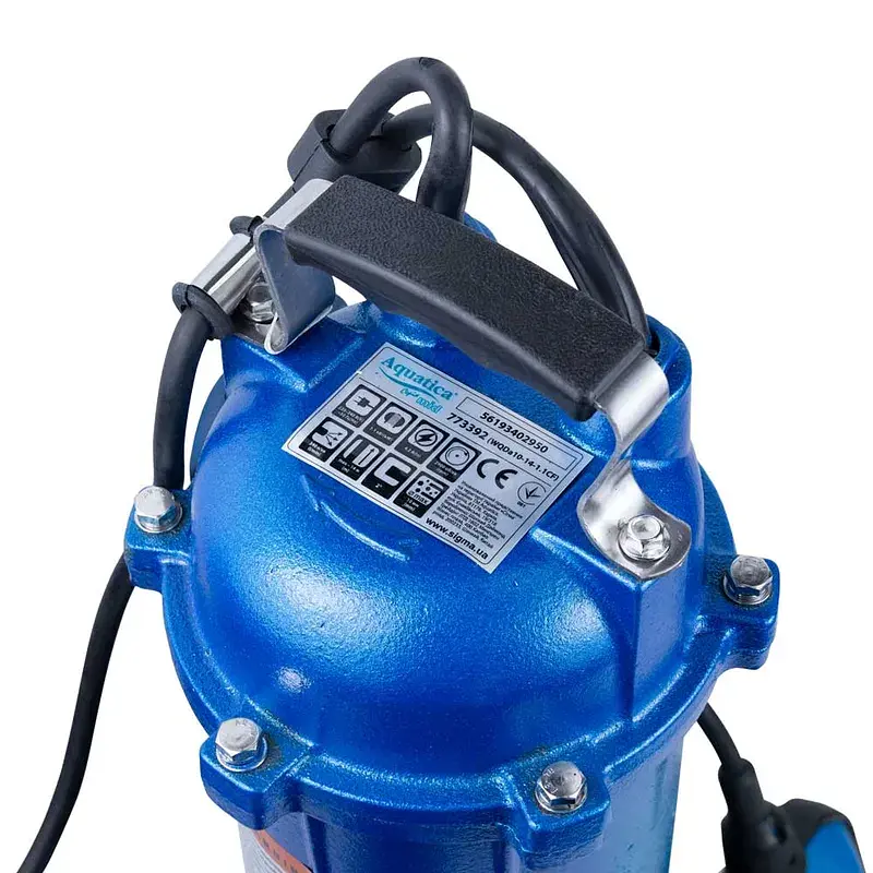 Насос каналізаційний 1.1кВт Hmax 14м Qmax 340л/хв з ножем AQUATICA mid (773392) - фото 3