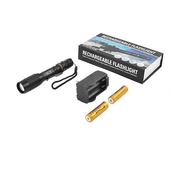 Ліхтар ручний POLICE" 2804-T6 / Зарядний 220V / 2x18650 / Zoom Затиск Box - фото 2