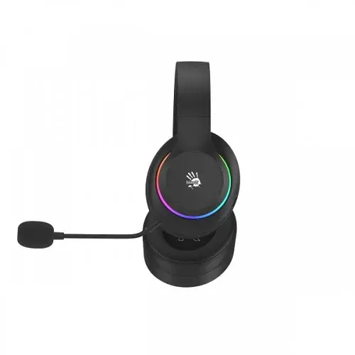 Навушники бездротові Bloody GR520, Black, Bluetooth 5.3 / USB 2.4 GHz / 3.5 мм, мікрофон, динаміки 50 мм, RGB підсвічування, 16 Ом, 105 дБ, 1050 mAh - фото 4