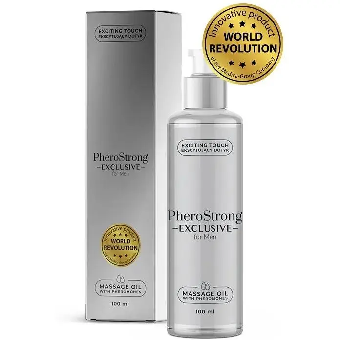 Масажна олія з феромонами для чоловіків PheroStrong Massage Oil Exclusive, 100 мл - фото 3