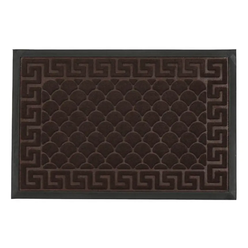 Килимок придверний Eco Fabric Луска з кромкою коричневий 40 х 60 см (4060-103) - фото 3