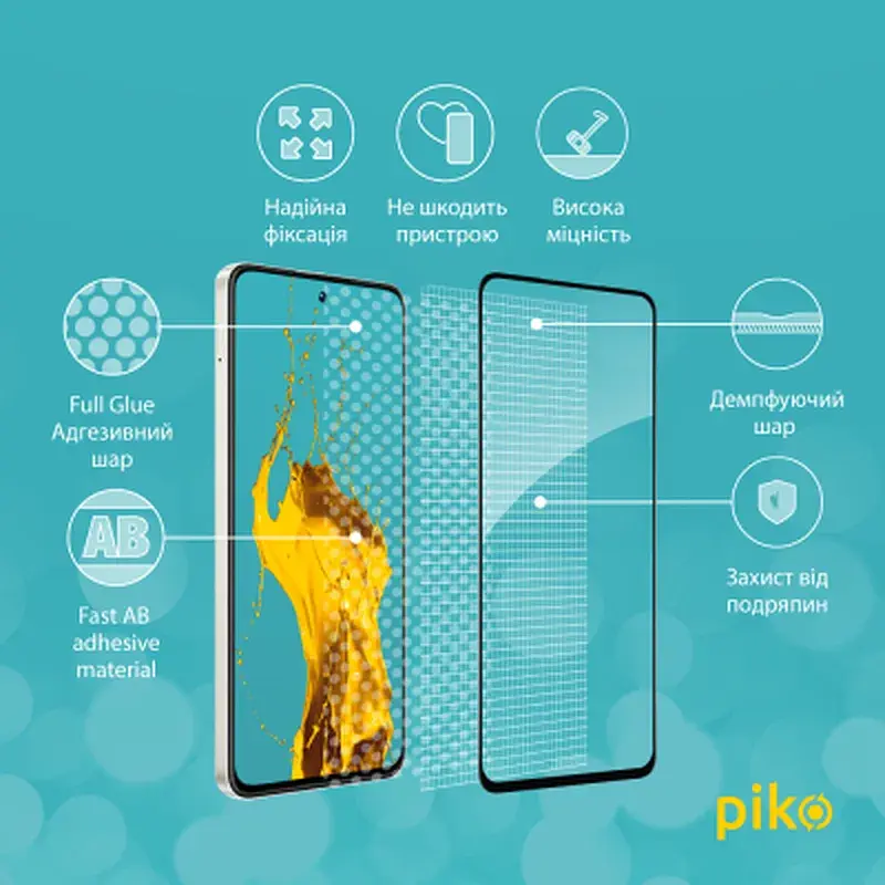 Скло захисне Piko Full Glue RealMe C55 Black (1283126579752) - фото 3
