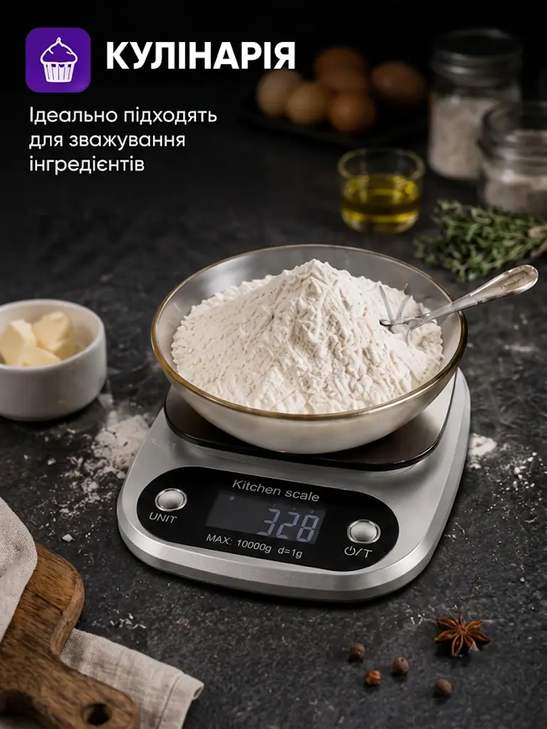 Ваги кухонні 9 одиниць вимірювання до 10 кг сріблясті - фото 7