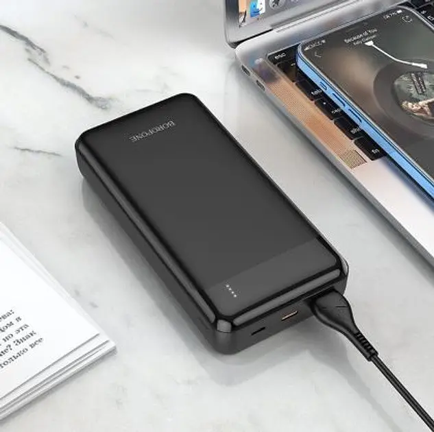 Портативний зарядний пристрій Power Bank Borofone BJ19A 20000 20W Чорний - фото 4