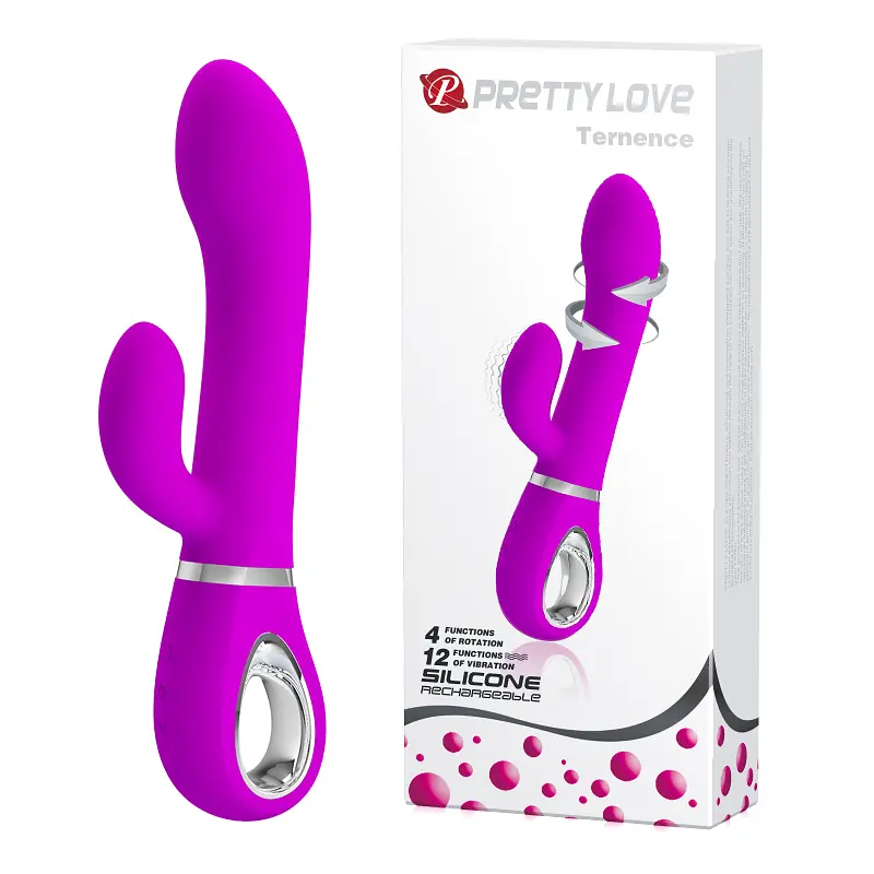 Вібратор PRETTY LOVE TERNENCE USB PURPLE 4 rot. 12 vibration PRETTY LOVE BI-014620 98678
