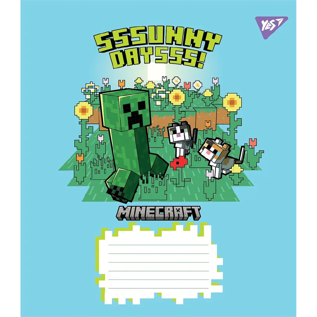 Набір зошитів Yes Minecraft Flowers A5 в клітинку 24 аркуші 20 шт. (767588) - фото 2