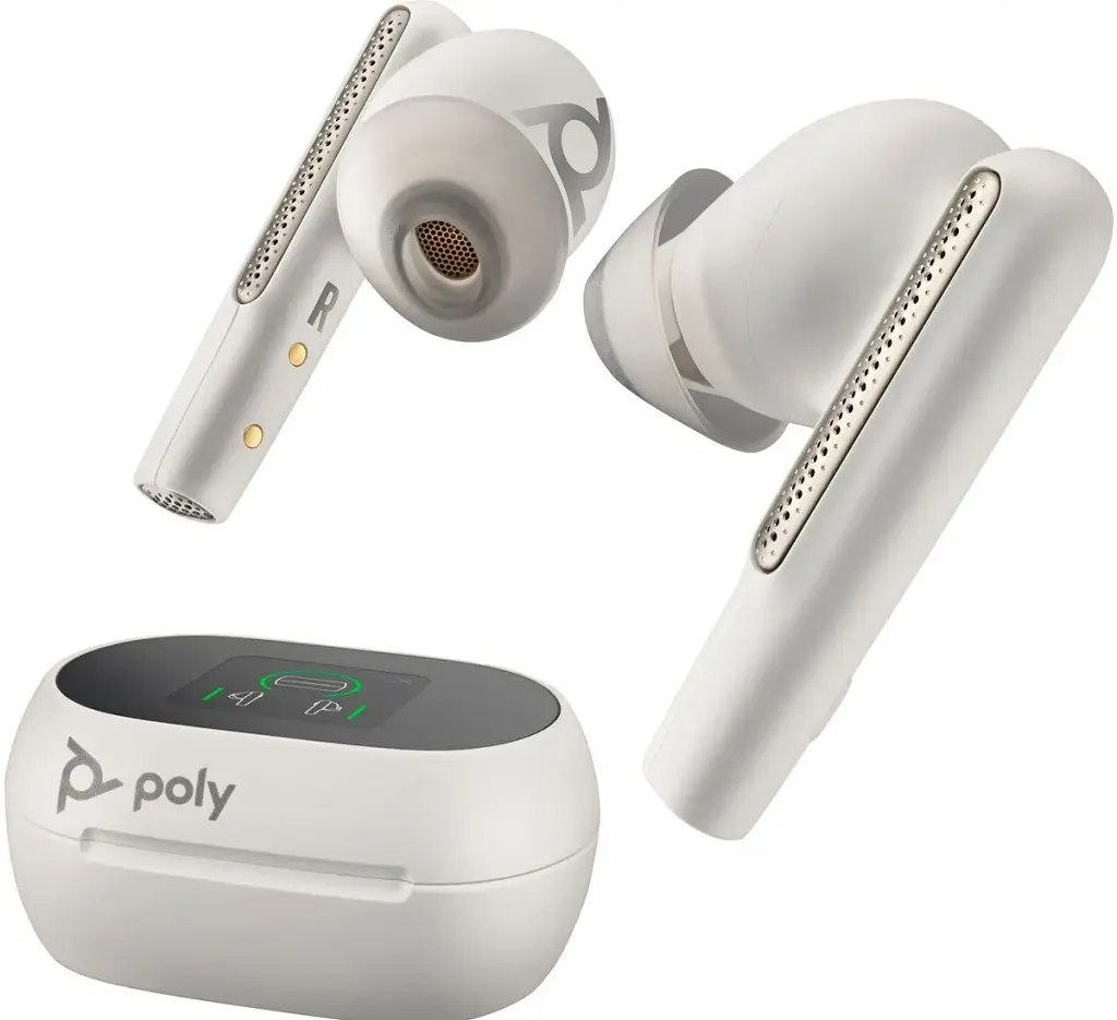 Навушники TWS Poly Voyager Free 60+ Earbuds + BT700C + TSCHC White (7Y8G6AA) - фото 2