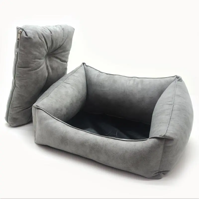 Лежак для кошек и собак Zoo-hunt Челси серый №2 40х50х19 см - фото 3