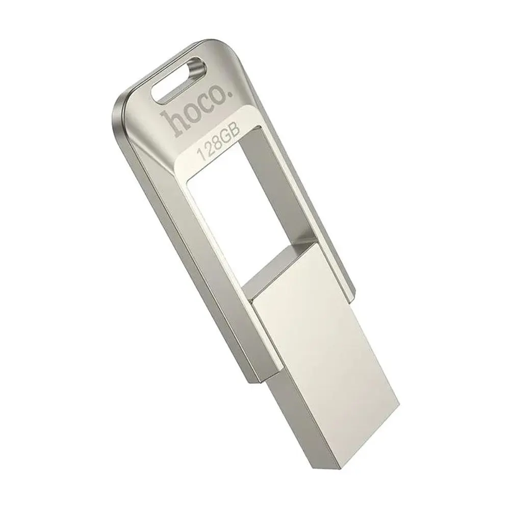 USB флеш накопичувач Hoco UD16 128GB USB 3.0 металевий сріблястий - фото 3