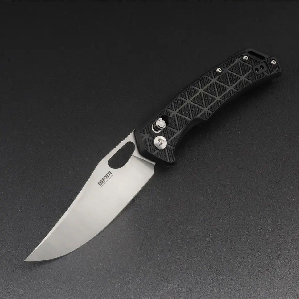 Ніж складаний туристичний SRM Retriever 9201-PB (9 см) 8Cr13MoV / FRN чорний - фото 5