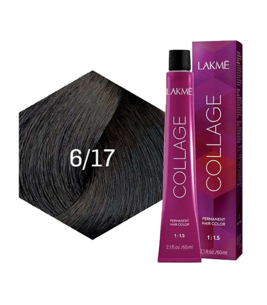 Перманентная краска для волос Lakme Collage Creme Hair Color тон 6/17 60 мл - фото 2