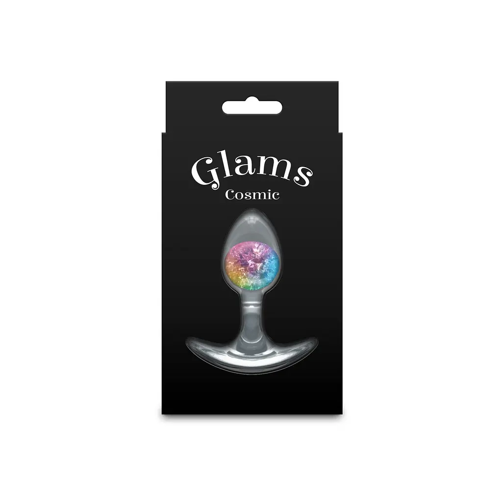 Анальна пробка NS Novelties Cosmic Glams - Small - Rainbow - фото 4