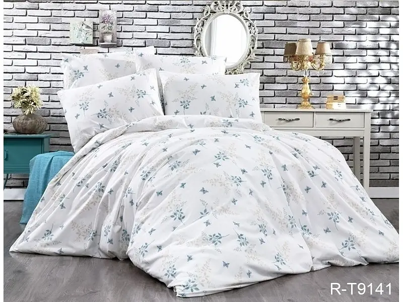 Комплект постільної білизни з компаньйоном (R-T9141) Євро TAG tekstil pbe0036792 - фото 2