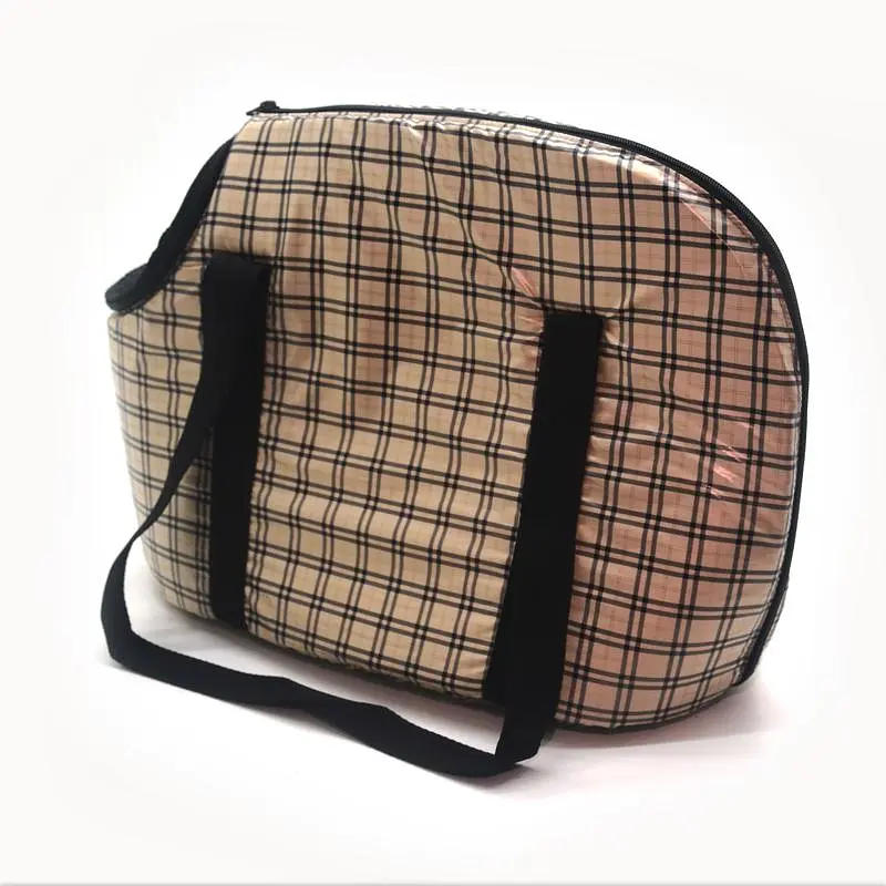 Сумка переноска Zoo-hunt Клетка для кошек и малых пород собак бежевая №0 22х32х27 см - фото 5