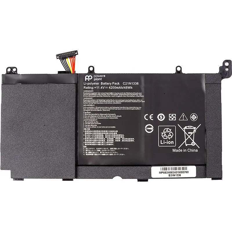 Акумулятор PowerPlant для ноутбуків ASUS VivoBook A551L (B31N1336) 11.4V 4200mAh (NB432165)