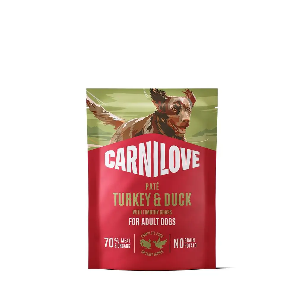 Вологий корм для собак Carnilove Turkey & Duck with Timothy Grass паштет індичка і качка з тимофіївкою 300 г