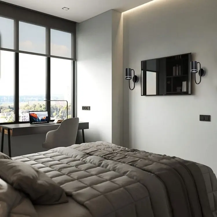 Накладний поворотний світильник Feron ML380 під лампу чорний (40244) - фото 4