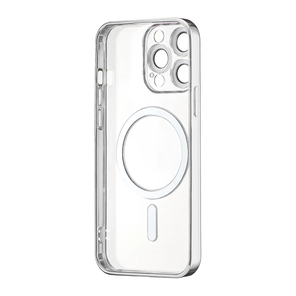 Чохол Ductil Metallic Edge with MagSafe (Protected Camera & Lens) iPhone 12 Pro Silver - фото 3