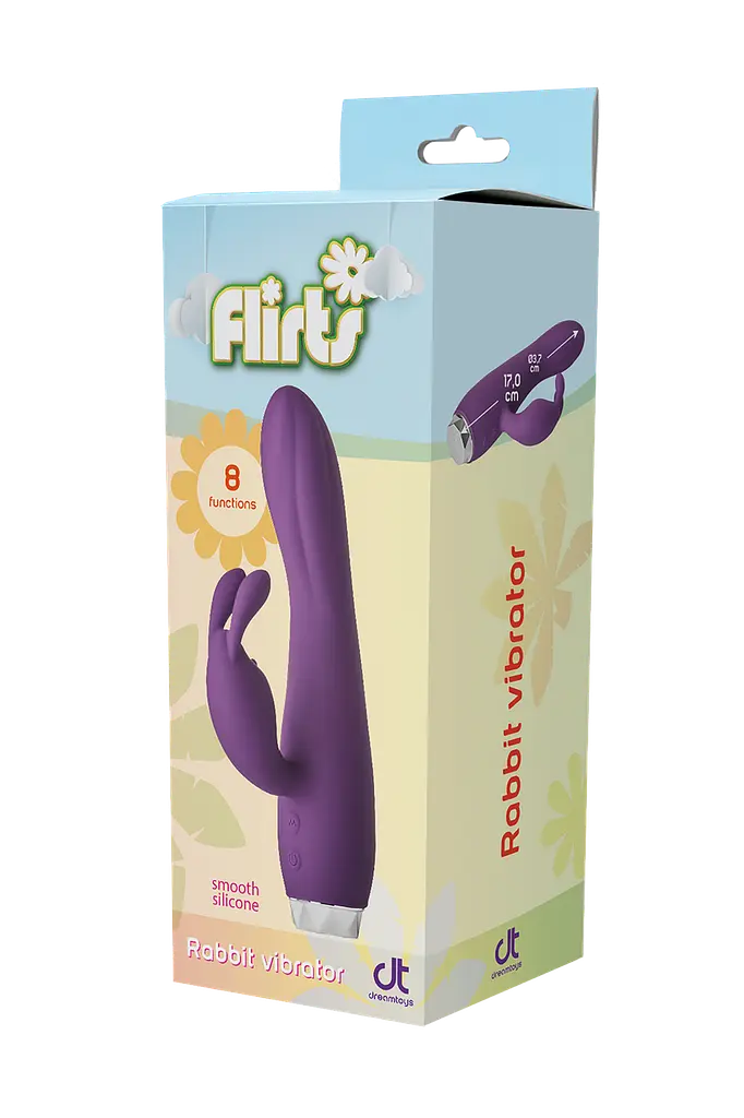 Вібратор кролик Dream Toys Flirts Rabbit Vibrator Purple - фото 7