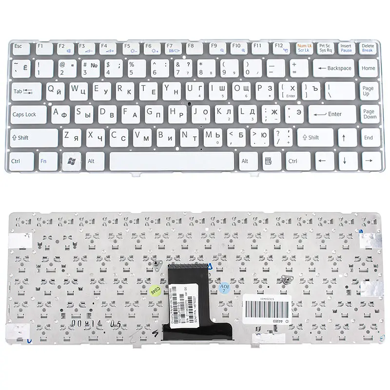 Клавіатура для ноутбука SONY (VPC-EA series) rus, white, без фрейма - фото 2