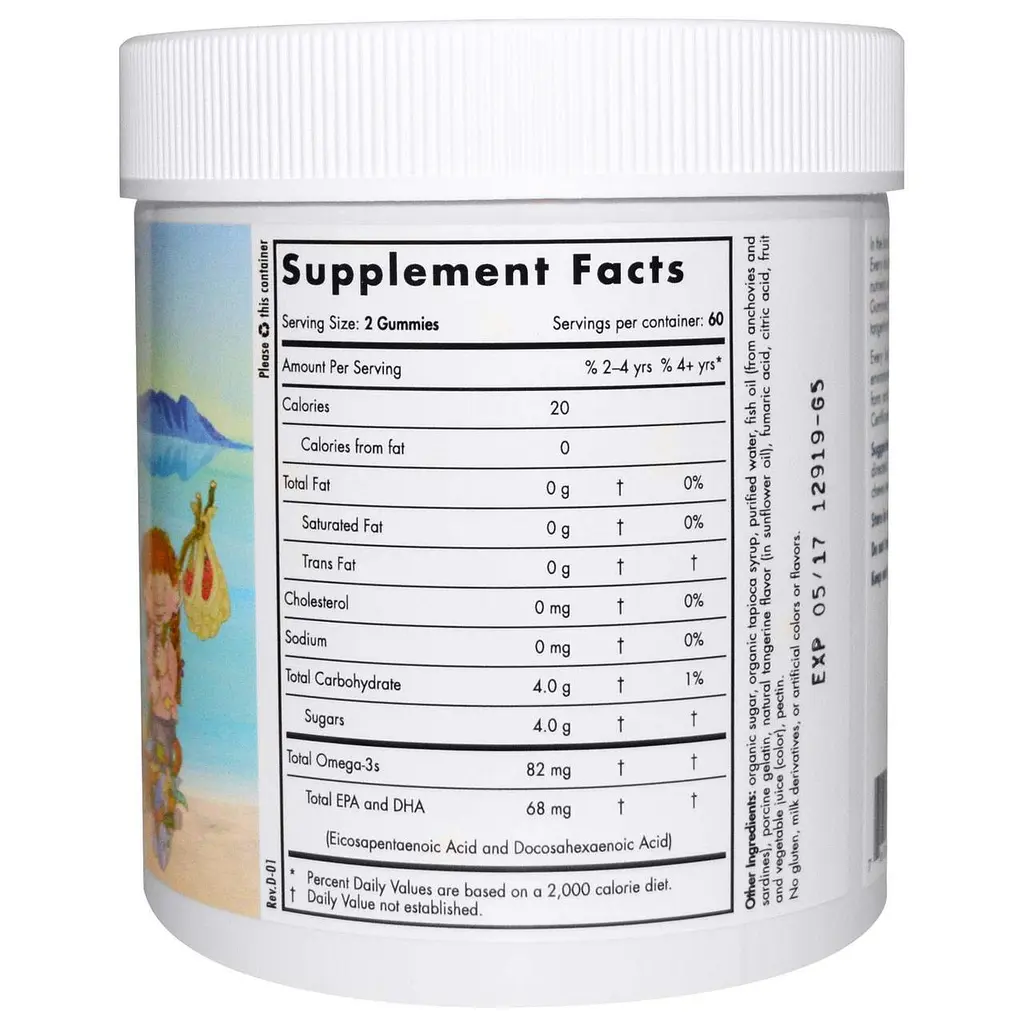 Риб'ячий жир для дітей Nordic Naturals Omega-3 Gummies 82 мг 120 желе конф мандарин - фото 2