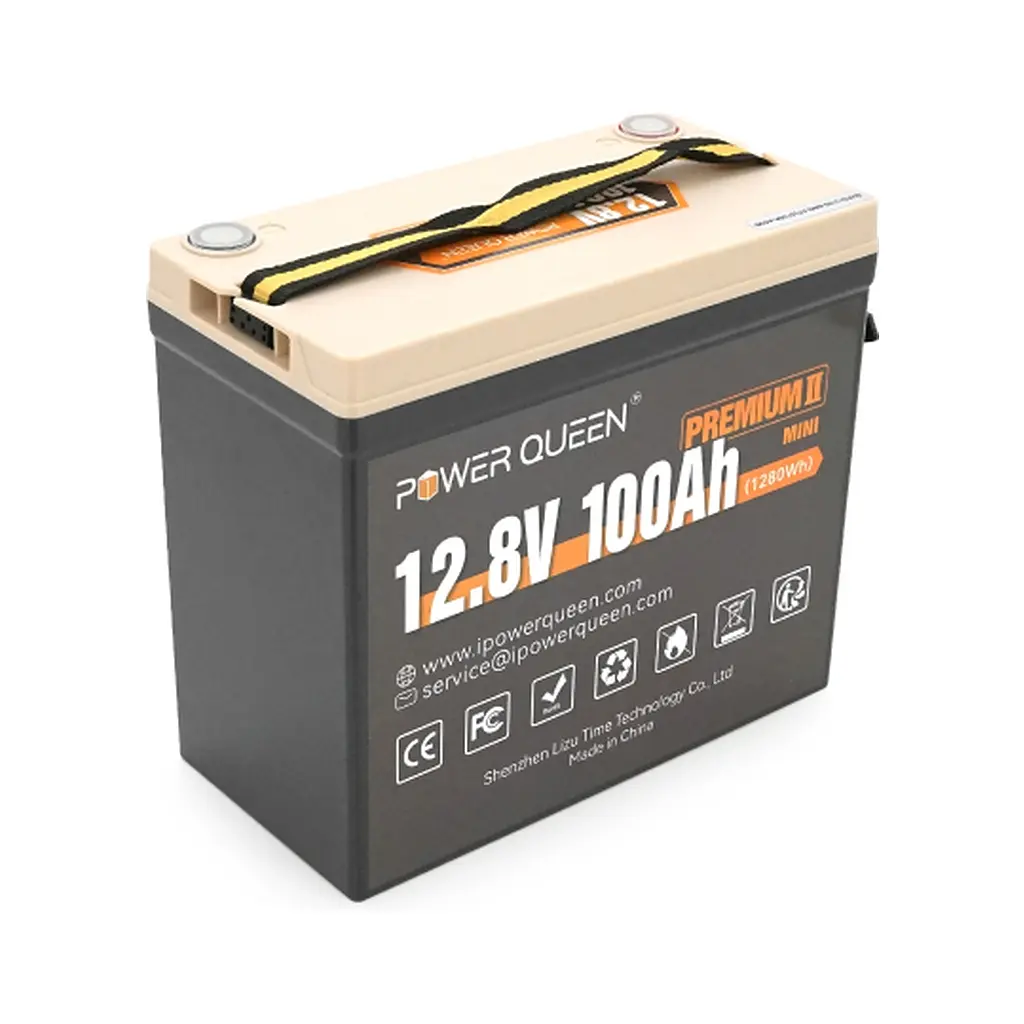 Батарея LiFePo4 Power Queen 12.8V 100Ah Mini (P12V100-PREM-16-A60-DE) - фото 2