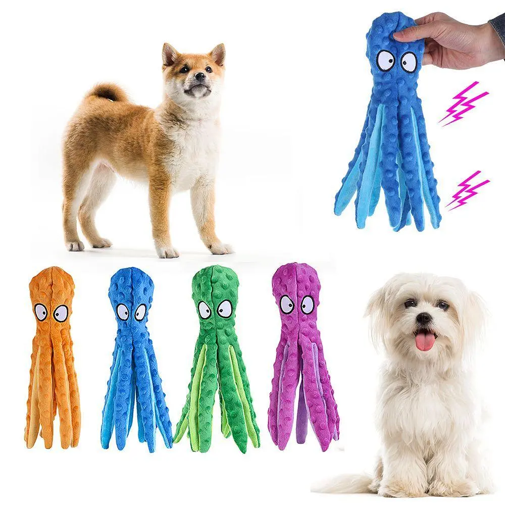 М'яка іграшка для собак Octopus Shaped Crinkle Dog Plush Toy - фото 7