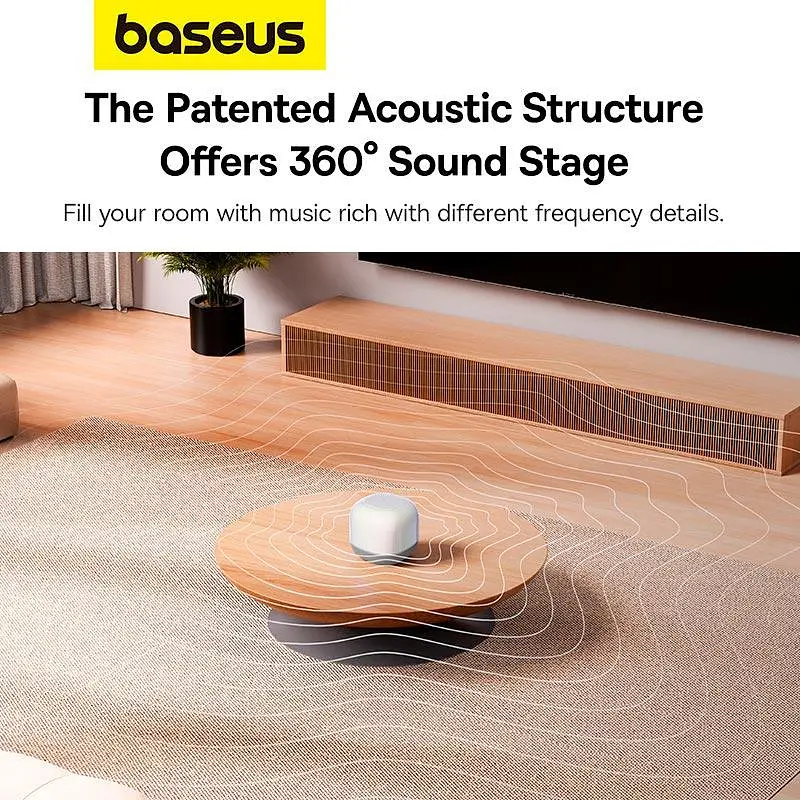 Портативная акустика Baseus AeQur V2 Wireless Speaker Moon белая - фото 10