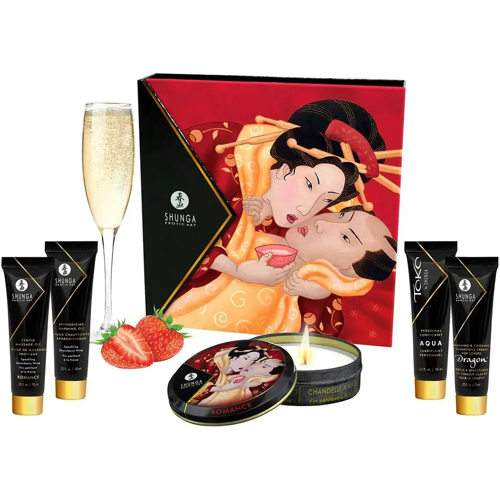 Набір інтимної косметики Shunga Geisha Secrets полуниця з шампанським - фото 5