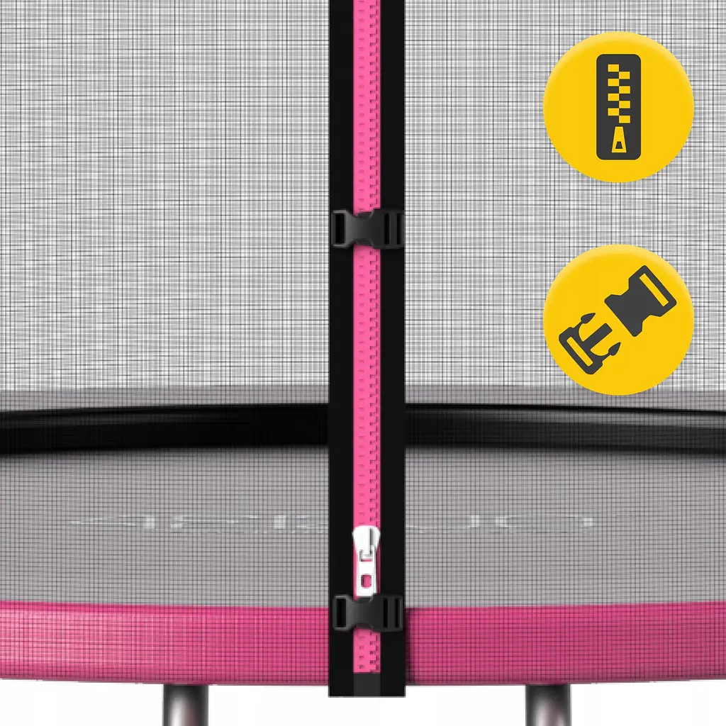 Батут із зовнішньою сіткою 4FIZJO Classic 8FT 252 см Black/Pink (P-5907739314536) - фото 10