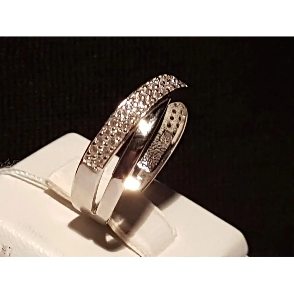 Золоте кільце Столична Ювелірна Фабрика з фіанітами. 140323б 19 - фото 2