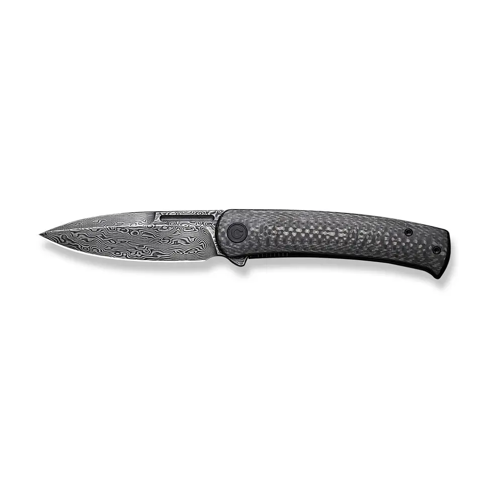 Ніж складаний туристичний Civivi Caetus Flipper, (8.8 см) Damascus/карбоновий Fiber - фото 8