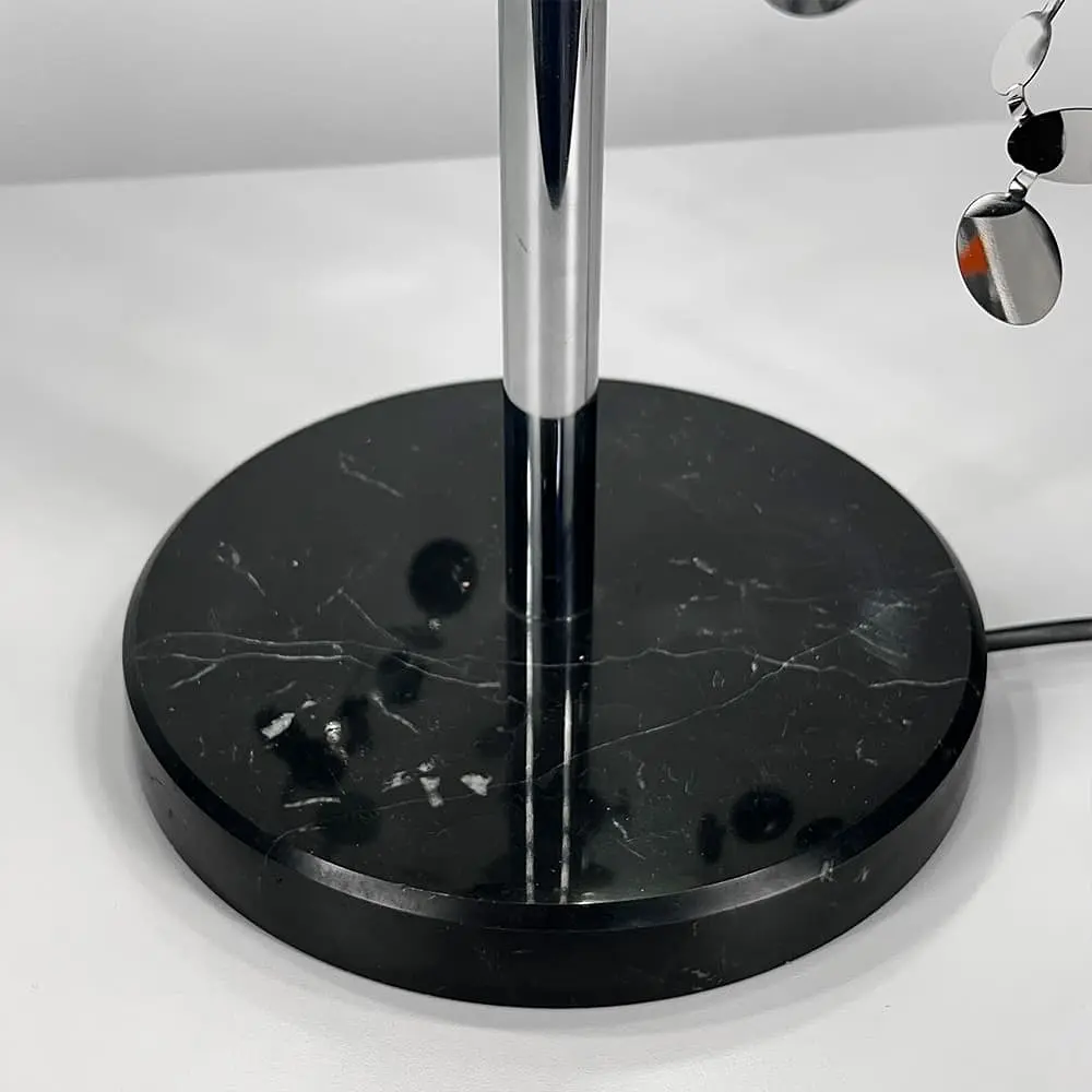 Лампа настільна з гнучких хромованих кружечків з металу Ø 50х45 см | Line F | Арт. 1030T CH - фото 6