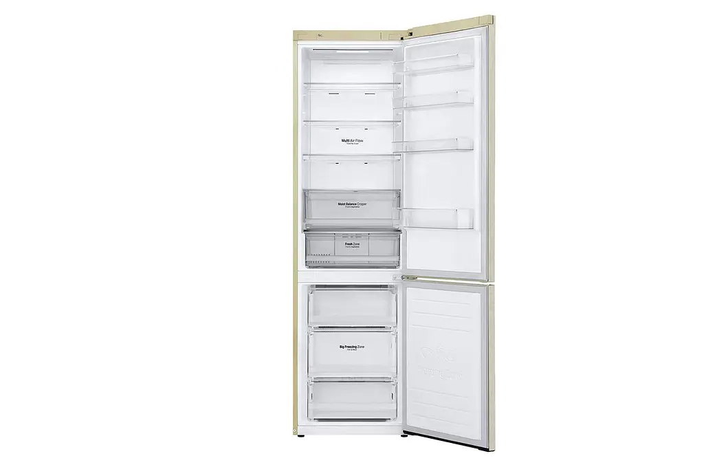 Холодильник LG GA-B509MEQZ 203х68х60см 2 дв холодильне відділення 277 л морозильне відділення 107 л A++ NF Лін Диспл зовнішній Бежевий (GA-B509MEQZ) - фото 7