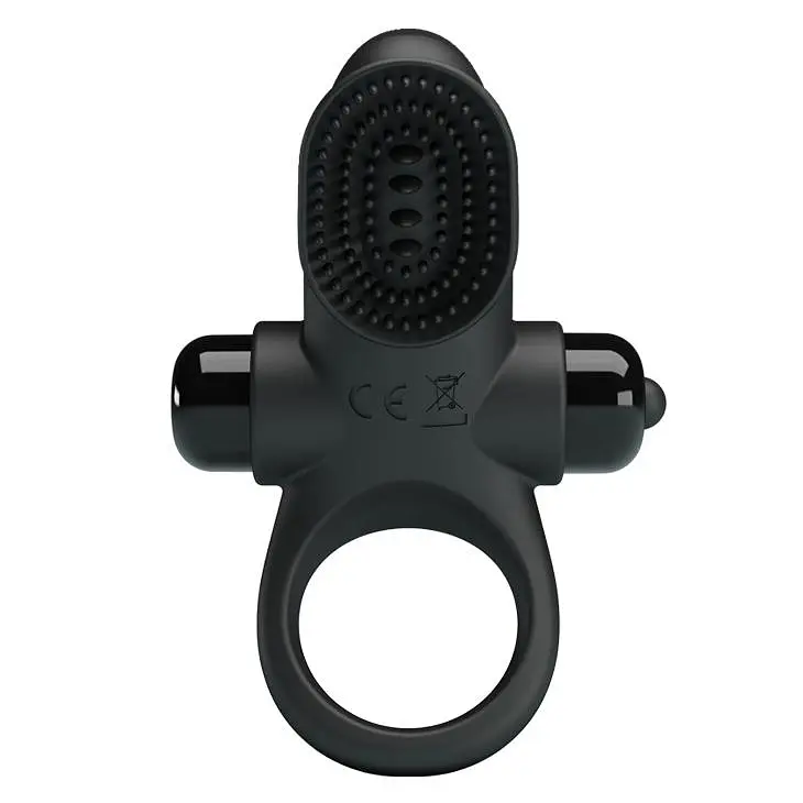 Ерекційне кільце Pretty Love Vibrant Penis Ring II 8.6 см чорний - фото 3