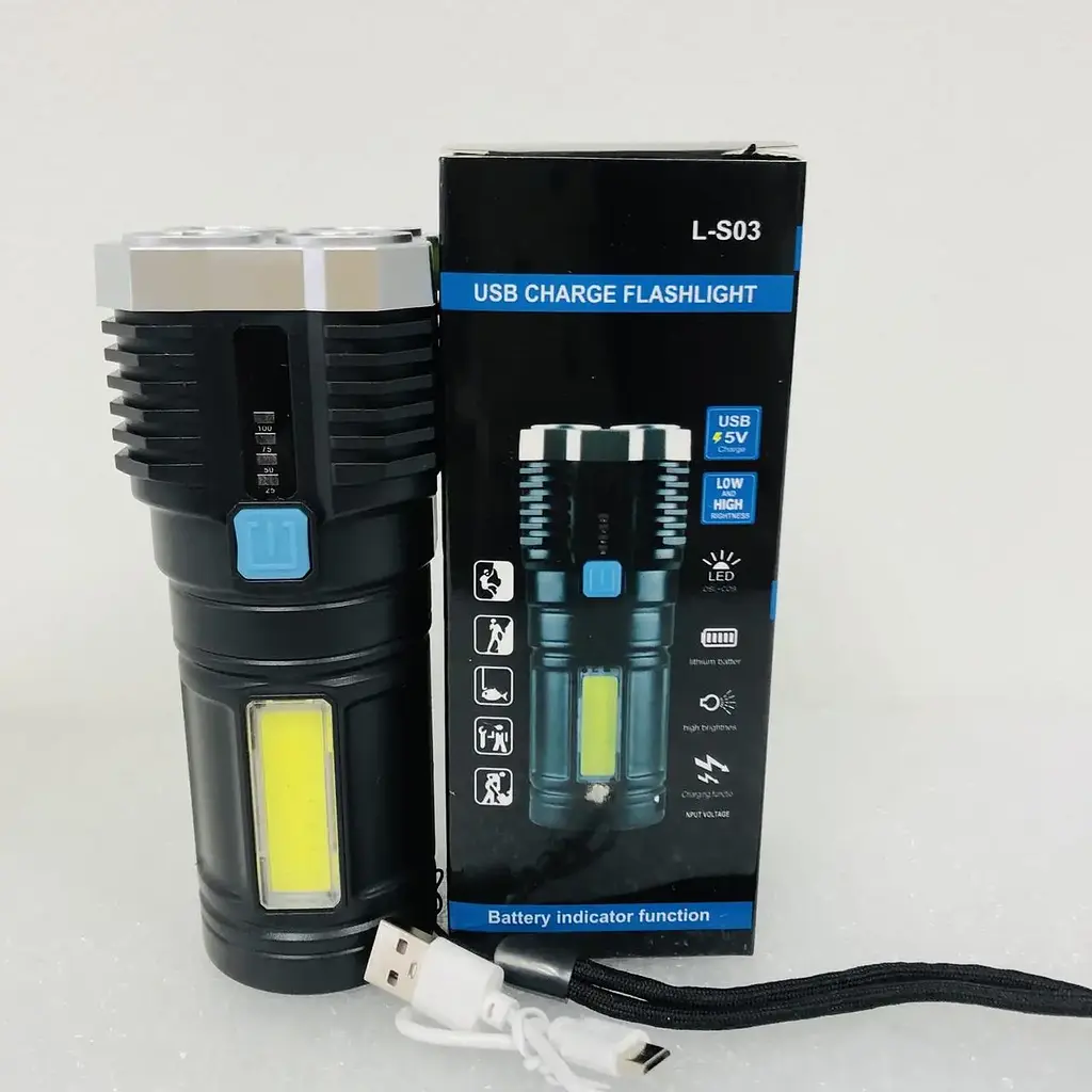 Ручний Ліхтар Yajia L-S03 USB Акумуляторний - фото 4