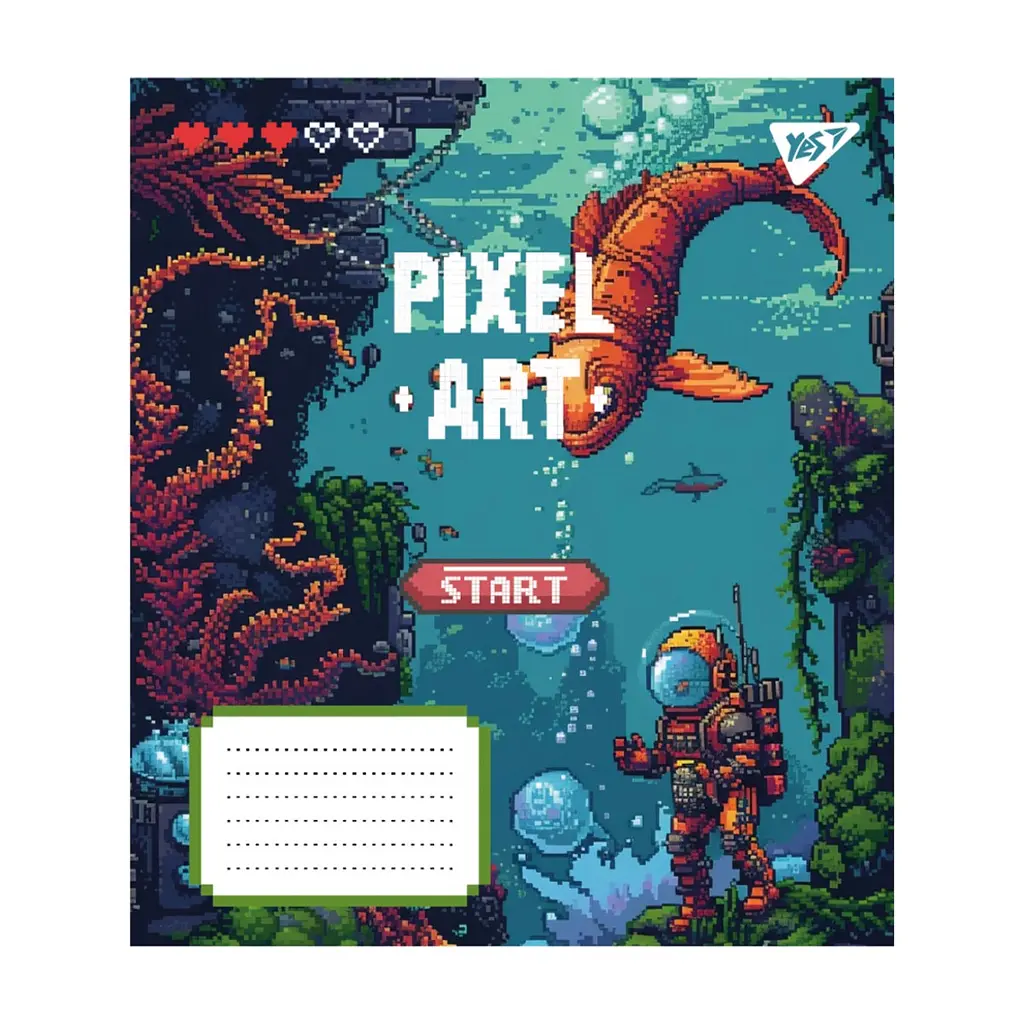 Зошит Yes Pixel art 12 аркушів лінія (767228), в асортименті - фото 6